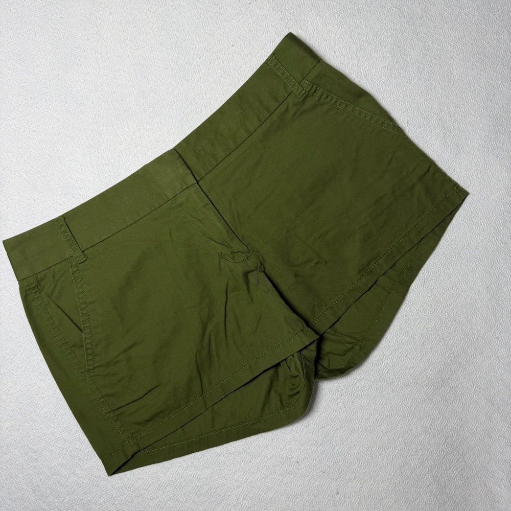J.Crew Broken-In Chino Shorts Olive Green Cotton Summer 36234 Womens 8